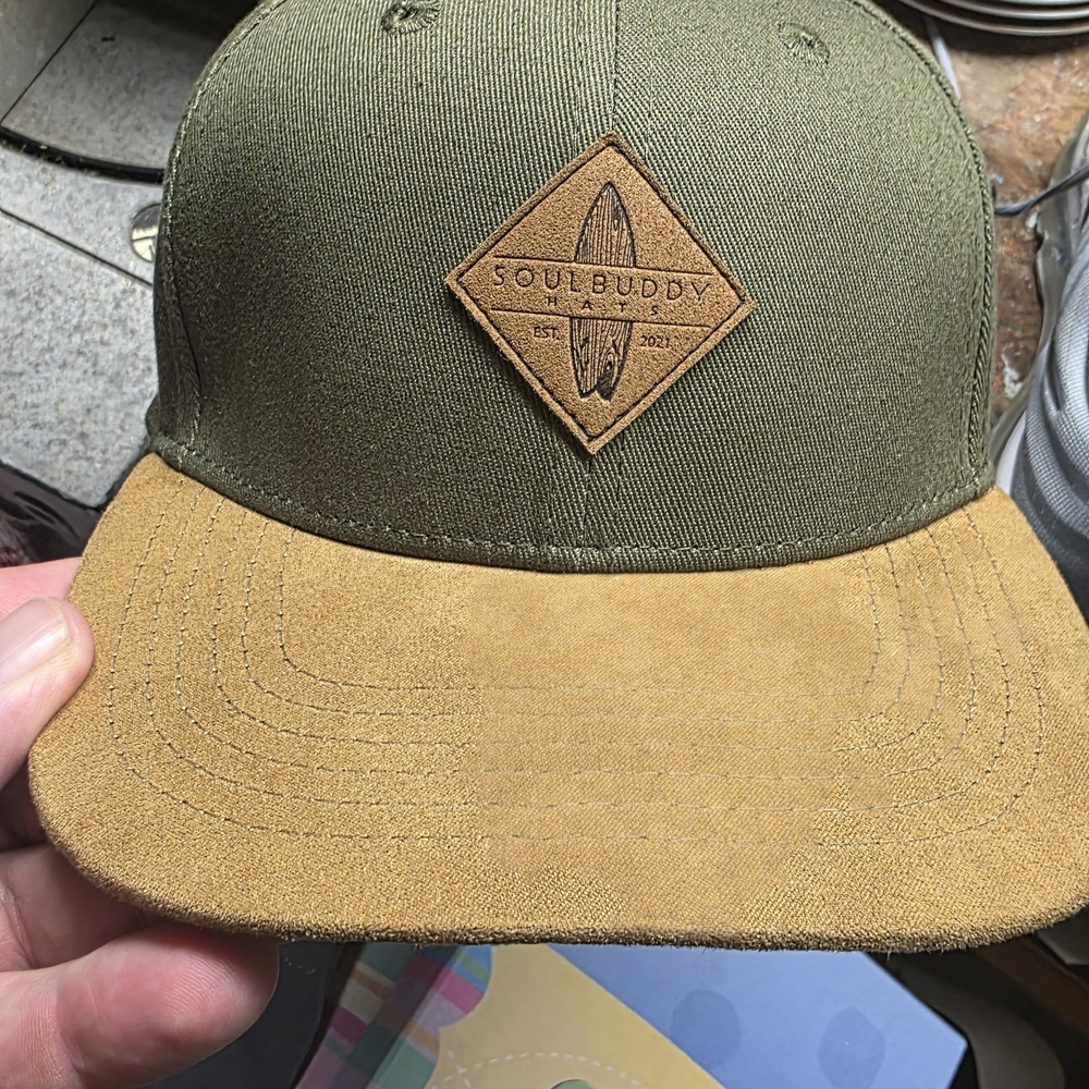 Soul Buddy Olive Green and Tan Cap